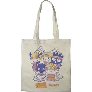 cotton division Hello Kitty X Naruto Tote Bag Group, Referentie: LUHELONASB001, ECRU, 38 x 40 cm, ivoor, Utility