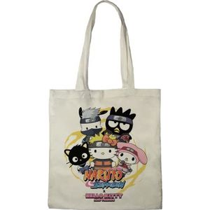 cotton division Hello Kitty X Naruto Tote Bag Group, Referentie: LUHELONASB002, ECRU, 38 x 40 cm, ivoor, Utility