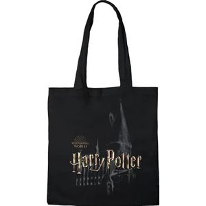 Harry Potter Tote Bag, Hogwarts, Referentie: BWHAPOMBB011, zwart, 38 x 42 cm, zwart, Utility