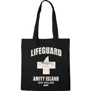 Jaws Tote Bag Lifeguard Artikelnr.: BWJAWSMBB005, zwart, 38 x 42 cm, zwart, Eén maat, zwart., Taille unique, Utility