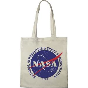 Nasa Tote Bag, Logo, Referentie: BWNASADBB012, ecru, 38 x 42 cm, ivoor, Utility