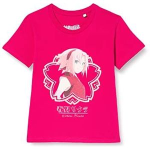 Naruto shippuden T-shirt voor meisjes, Fuchsia, 6 Jaren