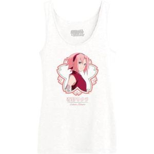 Naruto Shipudden WONASHITK012 tanktop voor dames, wit, maat S, Wit, S