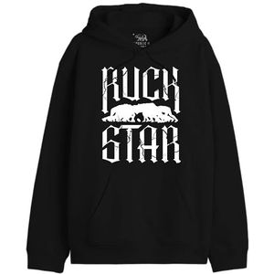Republic Of California Ruck Star UXREPCZSW031 Sweatshirt voor heren, zwart, maat S, Zwart, XS