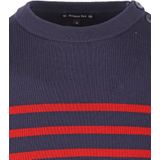 Armor-Lux - Groix Pullover - Navy Rood - Katoen