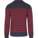 Armor-Lux - Groix Pullover - Navy Rood - Katoen