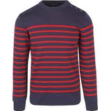 Armor-Lux - Groix Pullover - Navy Rood - Katoen