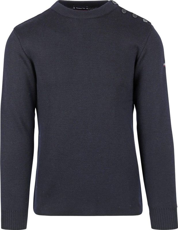 Armor-Lux Paimpol Trui Wol Navy - Heren
