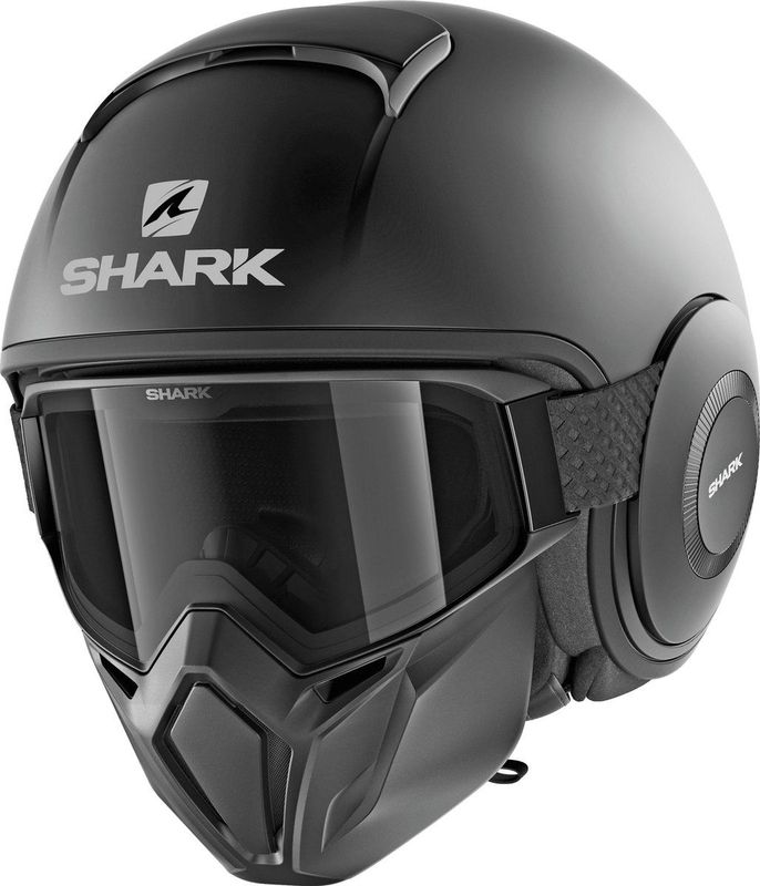 SHARK - STREET DRAK - Motorhelm - Zwart - Thermoplastisch - Ventilatie