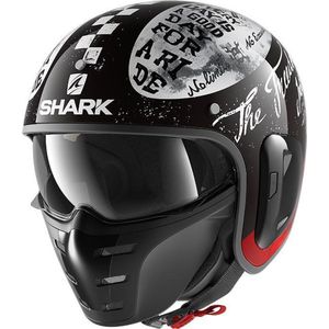 Shark - S-Drak 2 Tripp In - Jet Helm - Zwart - Kunststof