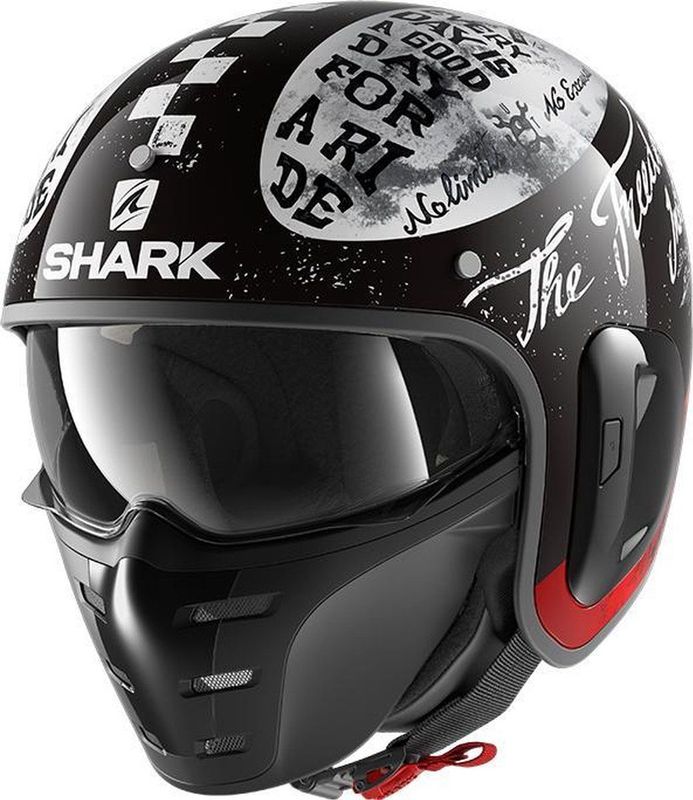 Shark - S-Drak 2 Tripp In - Jet Helm - Zwart - Kunststof