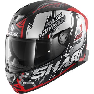 SHARK SKWAL 2.2 NOXXYS Motorhelm integraalhelm Mat Zwart Rood Zilver - Maat XS