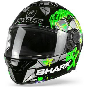 Shark Spartan 1.2 Lorenzo Catalunya Gp Zwart Groen Glitter Kgx Integraalhelm - Motorhelm - Maat S