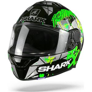 Shark Spartan 1.2 Lorenzo Catalunya Gp Zwart Groen Glitter Kgx Integraalhelm - Motorhelm - Maat XXL