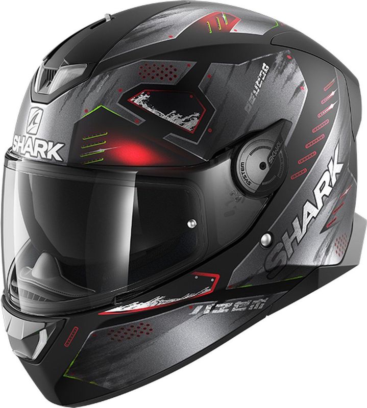 Shark - Skwal 2 Venger - Integraalhelm - Zwart - LED-Verlichting, Aerodynamisch Ontwerp