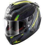 SHARK RACE-R PRO CARBON ASPY Motorhelm Integraalhelm Carbon Antraciet Geel - Maat XL
