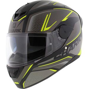SHARK D-SKWAL 2 DAVEN Motorhelm integraalhelm Mat Zwart Antraciet Geel - Maat S