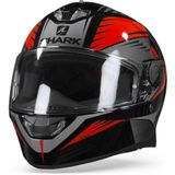 SHARK - SKWAL 2.2 - Motorhelm - Zwart Rood Antraciet - Inclusief LED Verlichting