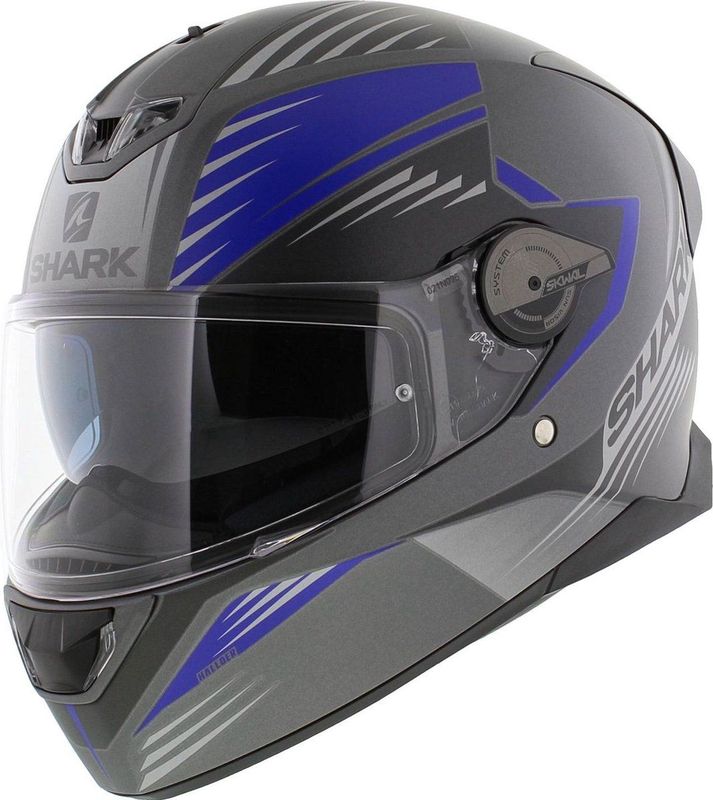 Shark - Skwal 2.2 - Motorhelm - Mat Antraciet Blauw - Shark Integraalhelm