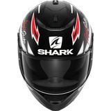 SHARK - SPARTAN 1.2 - Motorhelm - Mat Zwart Zilver Rood - Carbon en Glasvezel