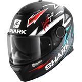 SHARK - SPARTAN 1.2 - Motorhelm - Mat Zwart Zilver Rood - Carbon en Glasvezel