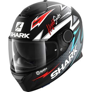 SHARK - SPARTAN 1.2 - Motorhelm - Mat Zwart Zilver Rood - Carbon en Glasvezel