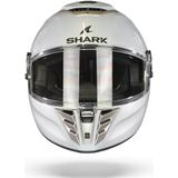 SHARK SPARTAN RS BLANK Motorhelm Integraalhelm Wit Zilver Glans - Maat M