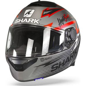 SHARK SPARTAN 1.2 ADRIAN PARASSOL Motorhelm integraalhelm Mat Antraciet Rood - Maat S