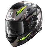 SHARK SPARTAN 1.2 ADRIAN PARASSOL Motorhelm integraalhelm Mat Antraciet Zwart Geel - Maat XL
