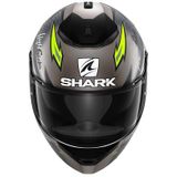SHARK SPARTAN 1.2 ADRIAN PARASSOL Motorhelm integraalhelm Mat Antraciet Zwart Geel - Maat XL