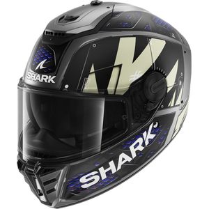 Shark Spartan RS Stingrey, integraalhelm, Mat Donkergrijs/Donkergrijs/Blauw, S