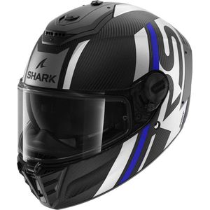 Shark Spartan RS Carbon Shawn, integraalhelm, Mat Zwart/Blauw/Zilver, L