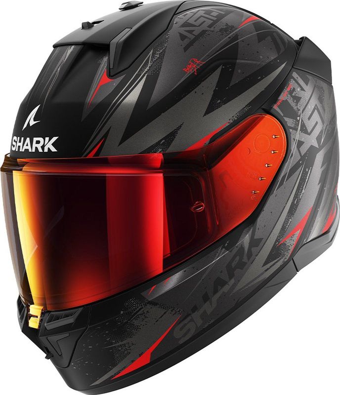 Shark D Skwal 3 Blast R Mat Black Anthracite Red KAR Helm