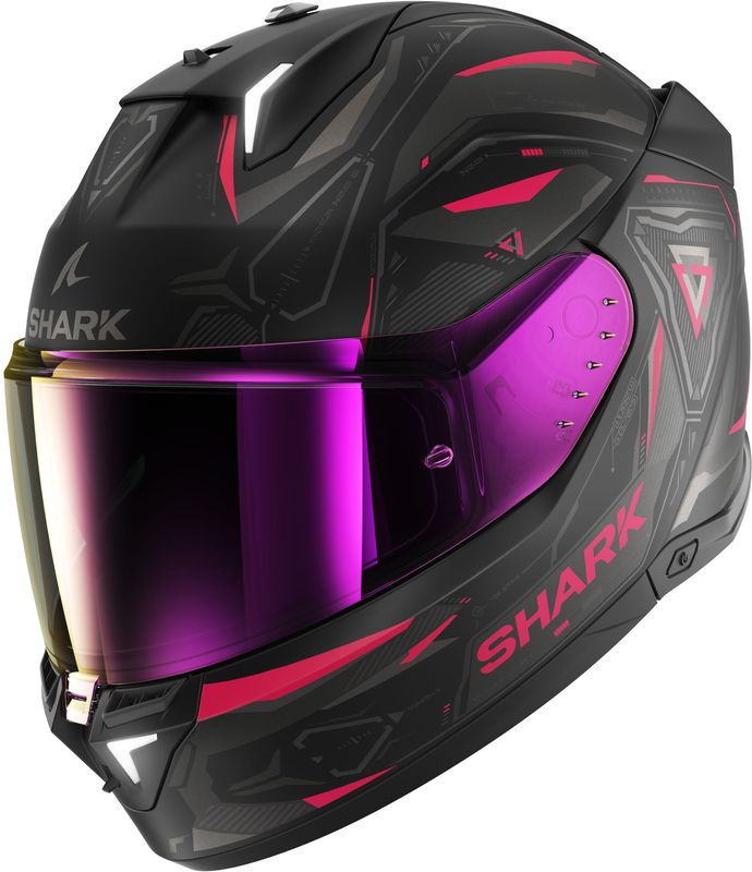 Shark Skwal i3 Link Blank Violet Anthracite - Integraalhelm - Polycarbonaat - Geïntegreerd Zonnevizier