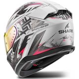 Shark D-Skwal 3 Blast-R, integraalhelm, Mat Lichtgrijs/Donkergrijs/Violet, XS