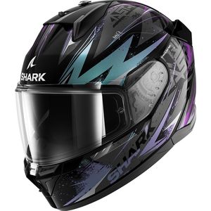 Shark D Skwal 3 Blast R Black Green Glitter KGX Helm