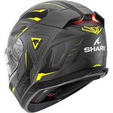 Shark Skwal i3 Linik, integraalhelm, Mat Grijs/Geel/Donkergrijs, L