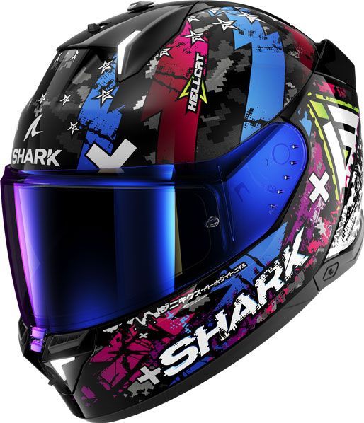 Shark Skwal i3 Hellcat, integraalhelm, zwart/zilver/blauw, XXL