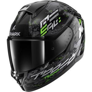Shark Ridill 2 Molokai, integraalhelm, zwart/zilver/groen, L