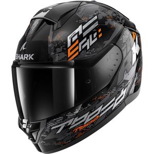 Shark Ridill 2 Molokai, integraalhelm, zwart/zilver/oranje, S