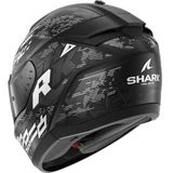 Shark - Ridill 2 Molokai - Motorhelm - Mat Zwart Wit Zilver