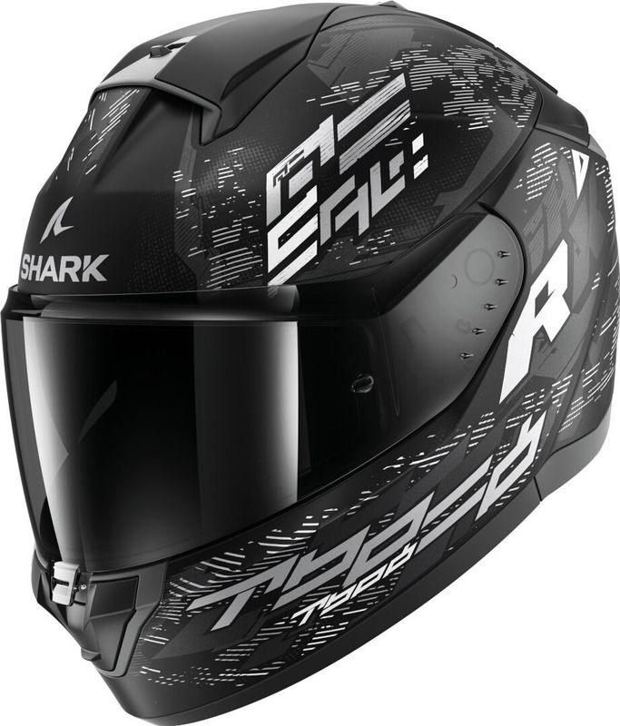 Shark - Ridill 2 Molokai - Motorhelm - Mat Zwart Wit Zilver