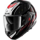 Shark - Oxo Systeemhelm - Rydger - Zwart Zilver Rood - Lexan Polycarbonaat