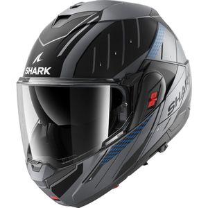 Modulaire Helm Shark OXO Antraciet-Blauw-Zwart