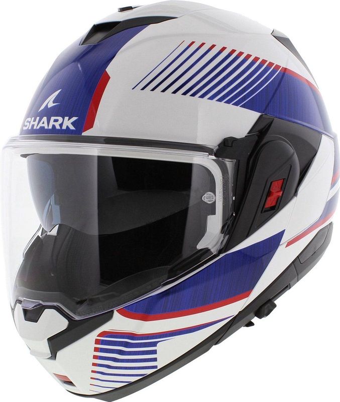 Shark - Oxo - Systeemhelm - Wit Rood Blauw - Lexan Polycarbonaat