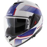 Shark - Oxo - Systeemhelm - Wit Rood Blauw - Lexan Polycarbonaat