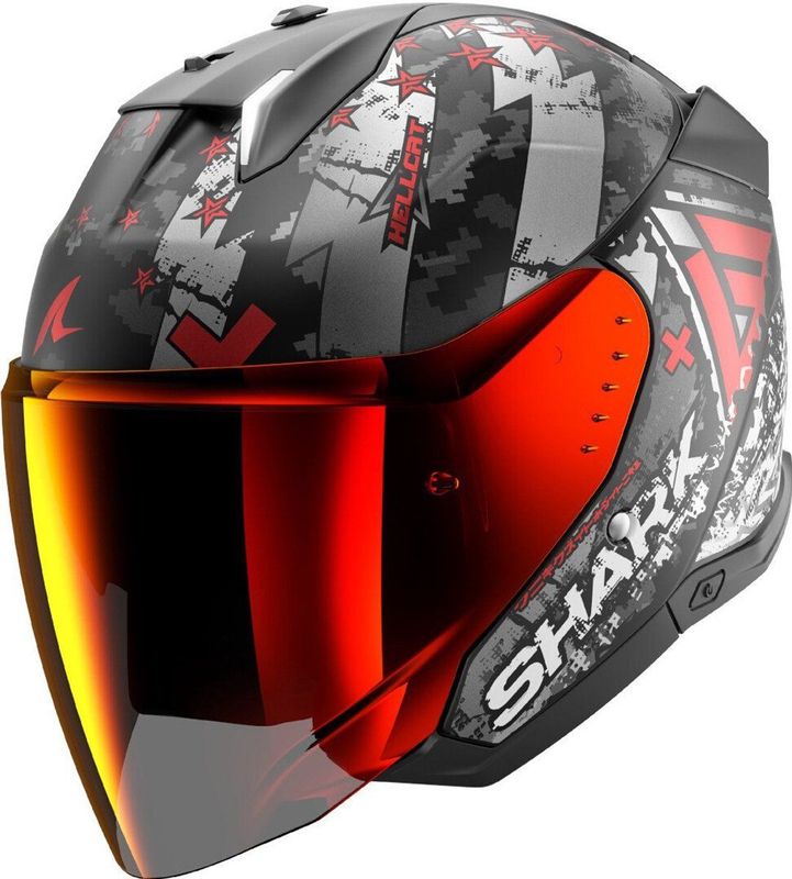 SHARK - Skwal i3 Jet Hellcat - Motorhelm - Zwart - Aerodynamisch Ontwerp