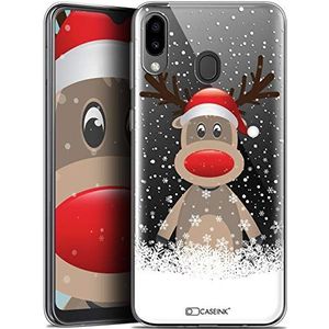 Beschermhoes voor Samsung Galaxy M20, ultradun Kerstmis 2017, hert aan muts