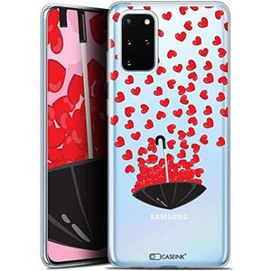 Caseink Beschermhoes voor Samsung S20 + (6,7 inch), gel, HD-motief, bedrukt in Frankrijk, collectie Love Valentijnsdag, design paraplu liefde, zacht, ultradun