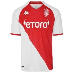 Kappa Kappa Kombat Home AS Monaco 22/23 T-shirt, uniseks, volwassenen, rood/wit, S